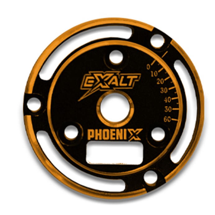 Image of Black Phoenix Endplate with Orange Chamfered Edges