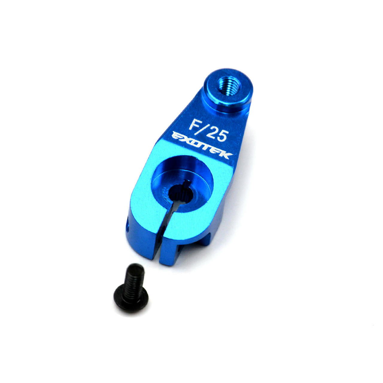 Image of Associated RC10 B6 Blue Alloy Servo Horn (25T Spline - Futaba/Savox) EXO1547BLU