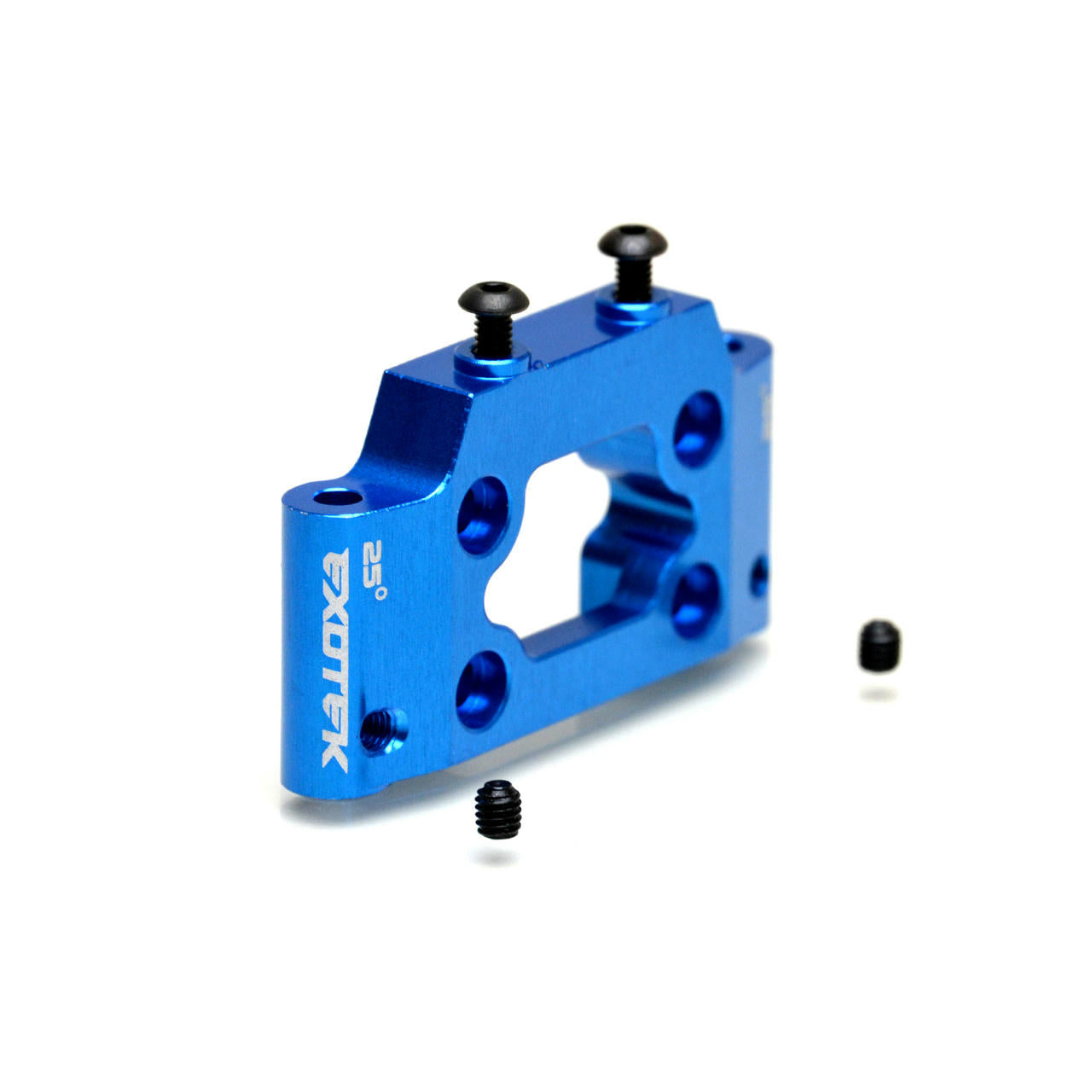 Image of Associated DR10 Drag Car Blue Alloy Front Bulkhead EXO1941 Exotek