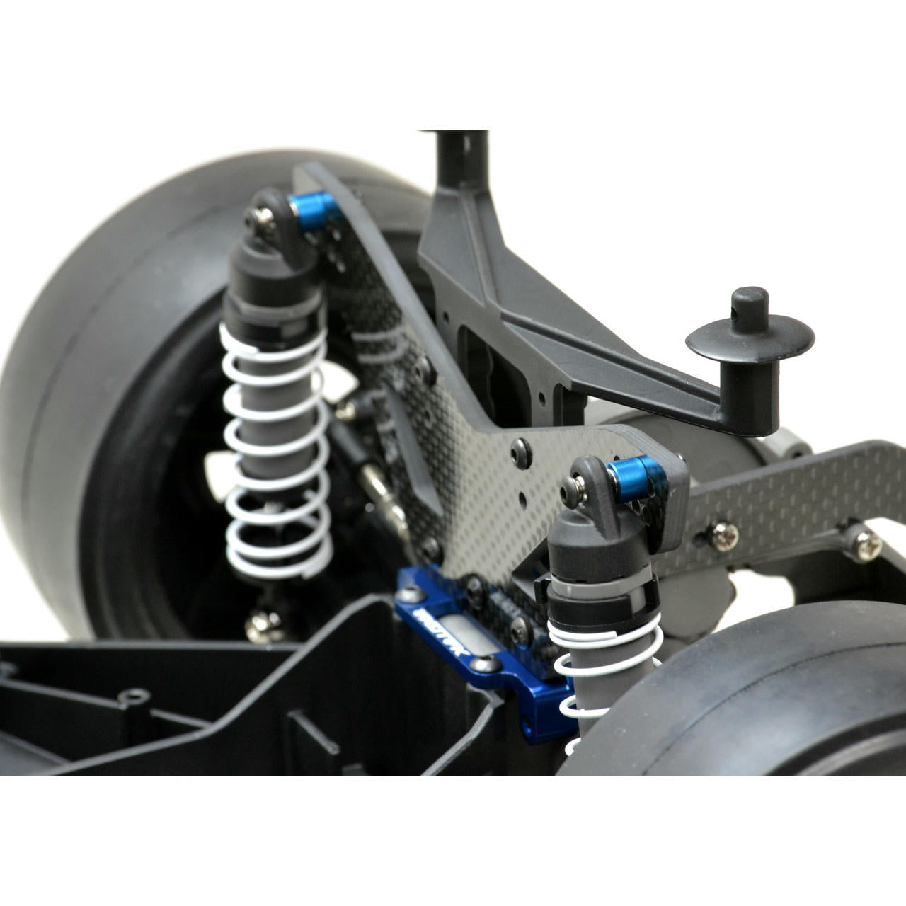 Image of Carbon Fiber Lower Ride Height Rear Drag Tower fits Traxxas Slash 2WD Drag Car 