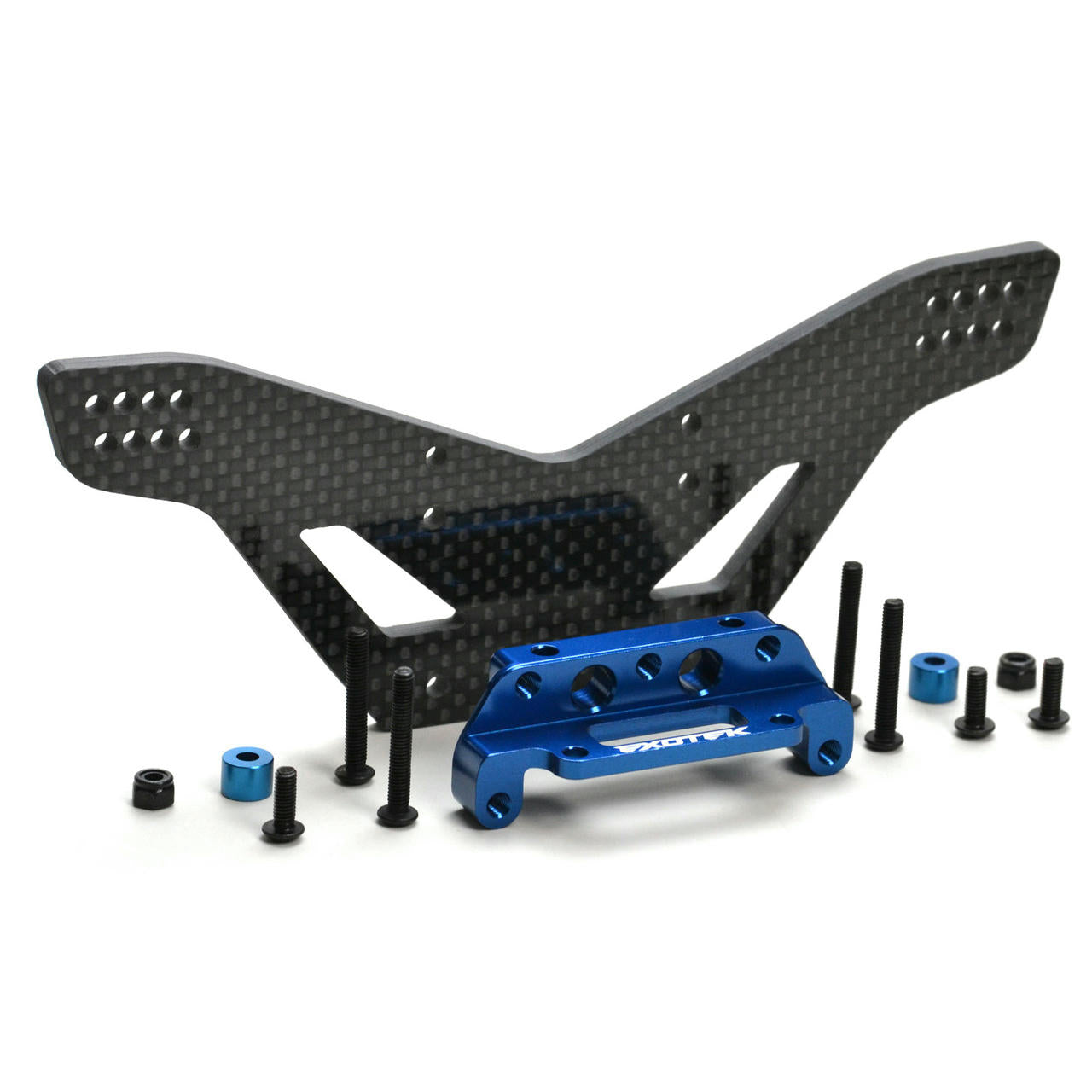 Image of Carbon Fiber Lower Ride Height Rear Drag Tower fits Traxxas Slash 2WD Drag Car 