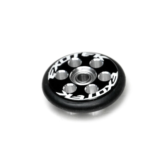 Image of Exotek 1/10th Drag Car 23mm Black Allot Wheelie Bar Wheel w/O-Ring EXO1990