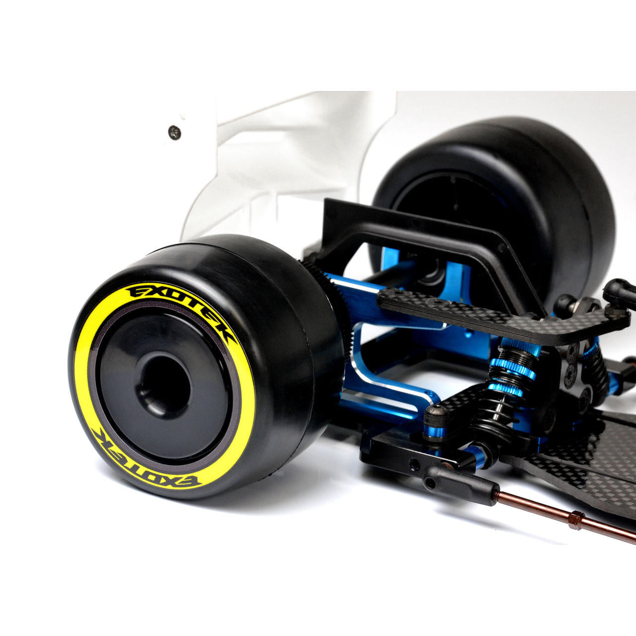 Image of F1 1/10 RUBBER TIRES REAR 36X (YELLOW-MEDIUM)