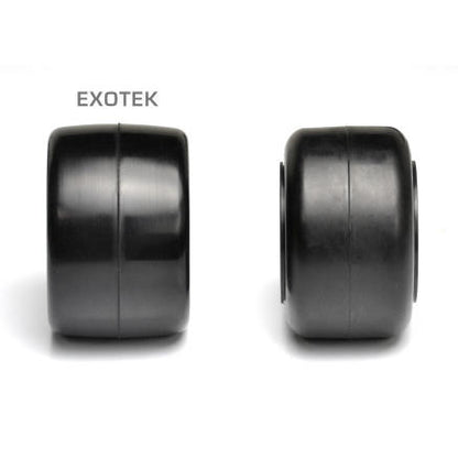 Image of F1 1/10 Rubber Tires - Rear 33X (Red-Soft), 1 Pair Belted