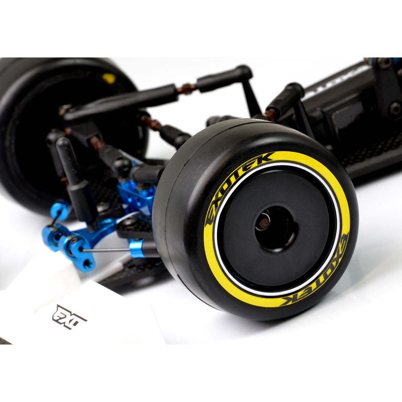 Image of F1 1/10 Rubber Tires V2- Front 40X (YELLOW-FIRM)