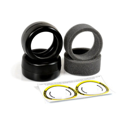 Image of F1 1/10 Rubber Tires V2- Front 40X (YELLOW-FIRM)