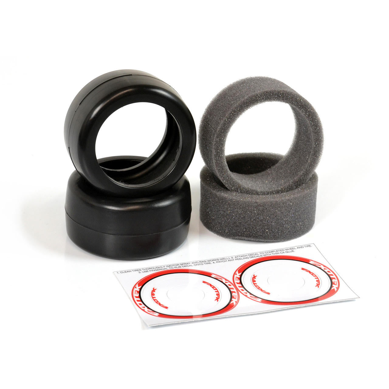 Image of F1 1/10 Rubber Tires V2- Front 38X (Red-Medium)