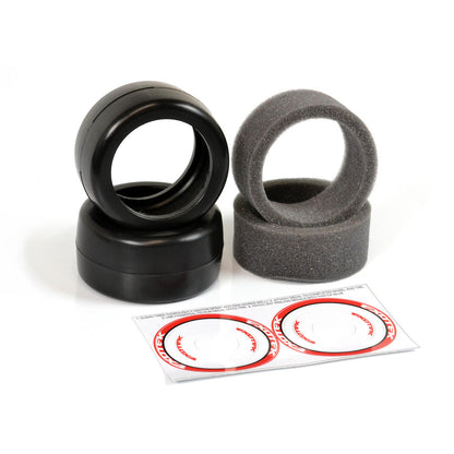 Image of F1 1/10 Rubber Tires V2- Front 38X (Red-Medium)