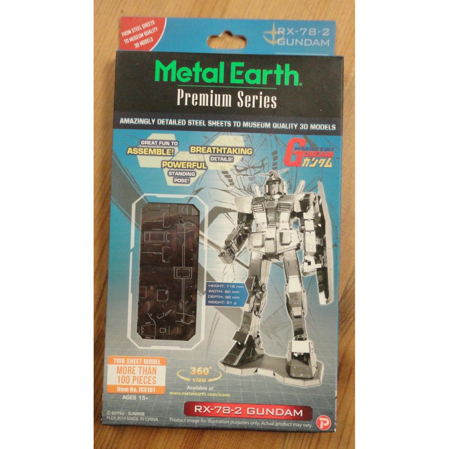 Image of Metal Earth 3D Laser Cut Steel Model Kit: Gundam Mobile Suit RX-78-2