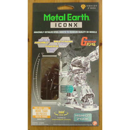 Image of Metal Earth 3D Laser Cut Steel Model Kit: Gundam MSM-07 Z'Gok FASICX103