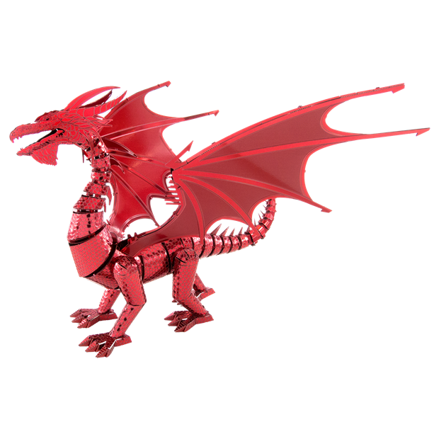 Image of Metal Earth 3D Laser Cut Steel Puzzle Model Kit - Iconix Red Dragon ICX115