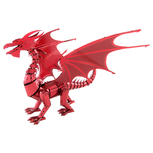 Image of Metal Earth 3D Laser Cut Steel Puzzle Model Kit - Iconix Red Dragon ICX115