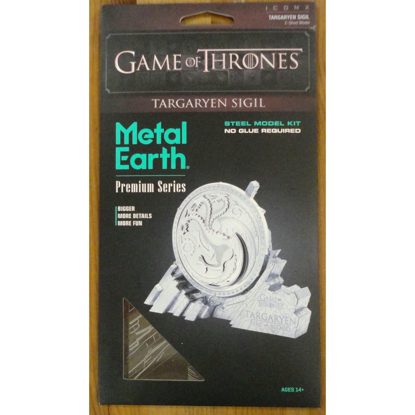 Image of Metal Earth 3D Laser Cut Steel Model Kit Game of Thrones Targaryen Sigil 