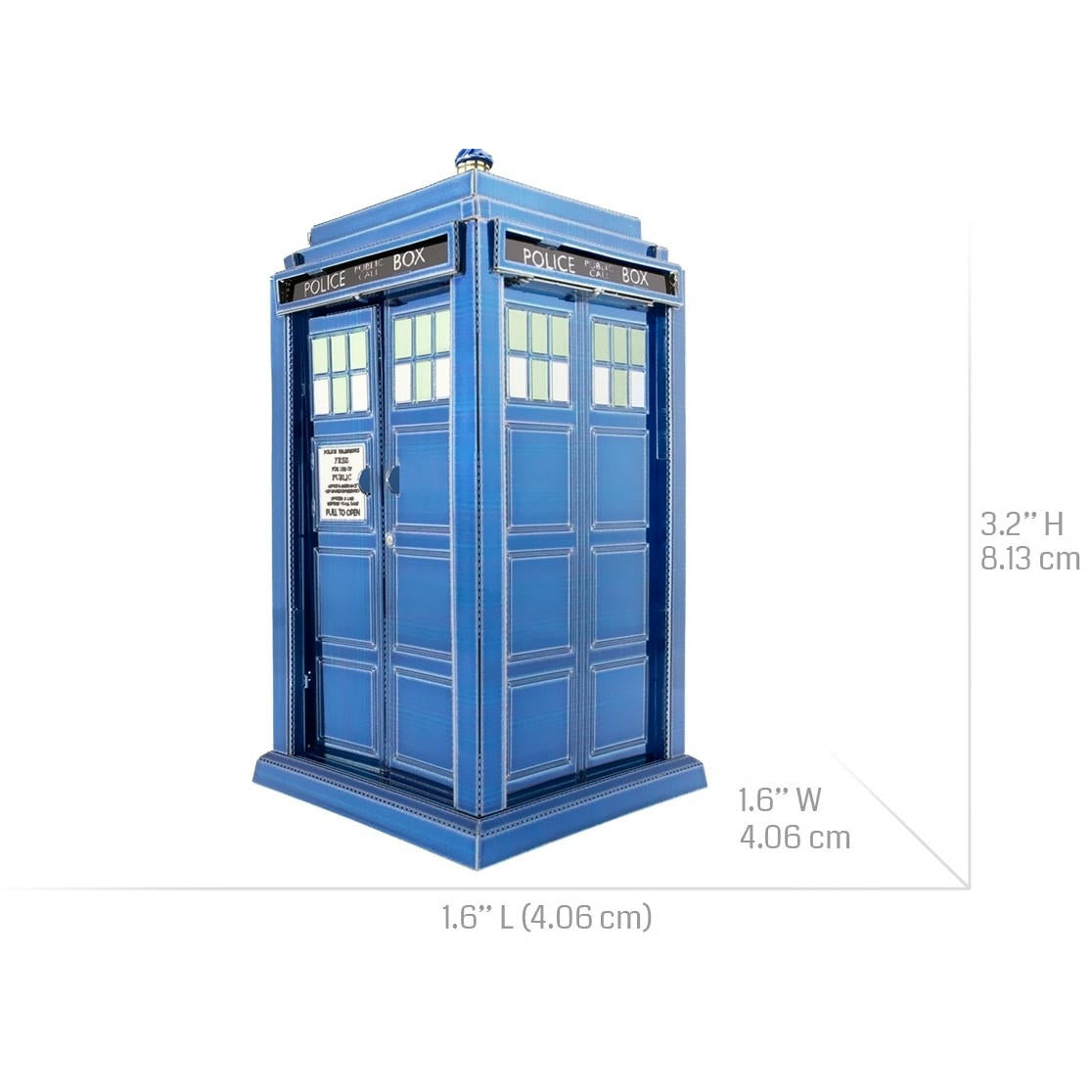 Image of Metal Earth 3D Laser Cut Steel Model Kit Doctor Who Tardis Color FASMMS400M