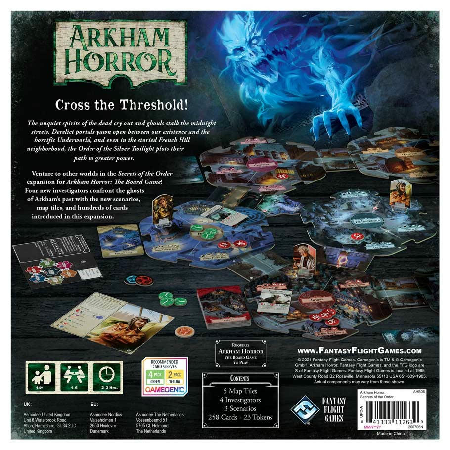 Image of Arkham Horror 3rd Edition Board Game Secrets of the Order Expansion AHB06
