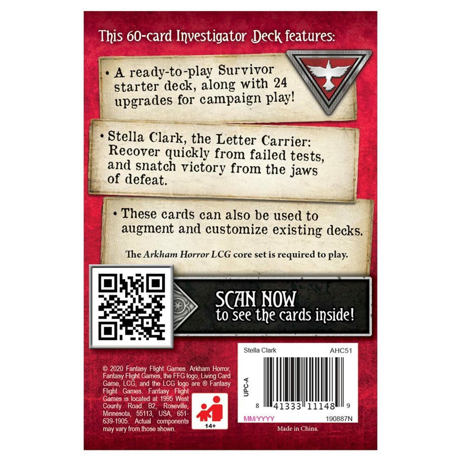 Image of Arkham Horror The Card Game: Stella Clark Investigator Starter Deck FFGAHC51