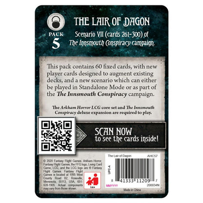 Image of Arkham Horror The Card Game: The Lair of Dagon Mythos Pack FFGAHC57