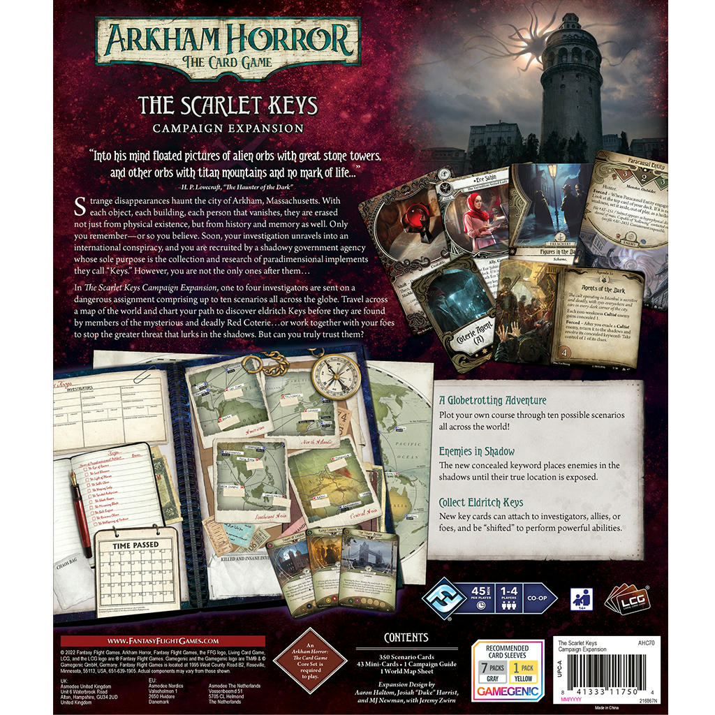 Image of Arkham Horror Card Game LCG: The Scarlet Keys Campaign Expansion FFGAHC70