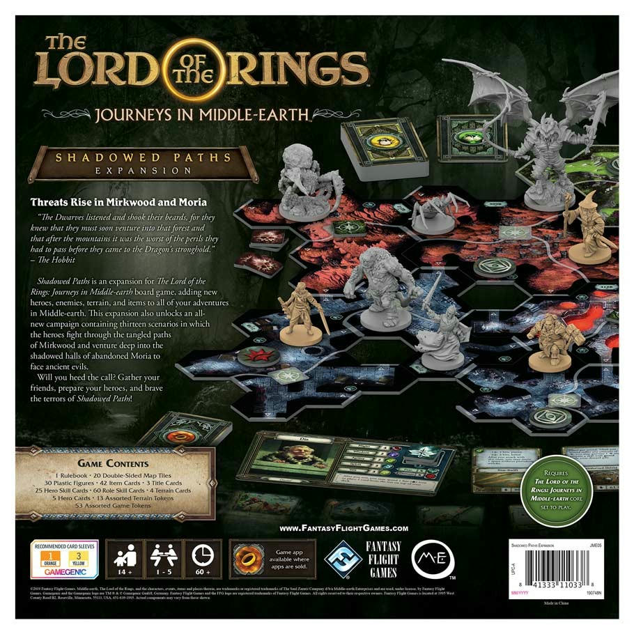 Image of Lord of the Rings: Journeys in Middle Shadowed Paths Expansion FFGJME05