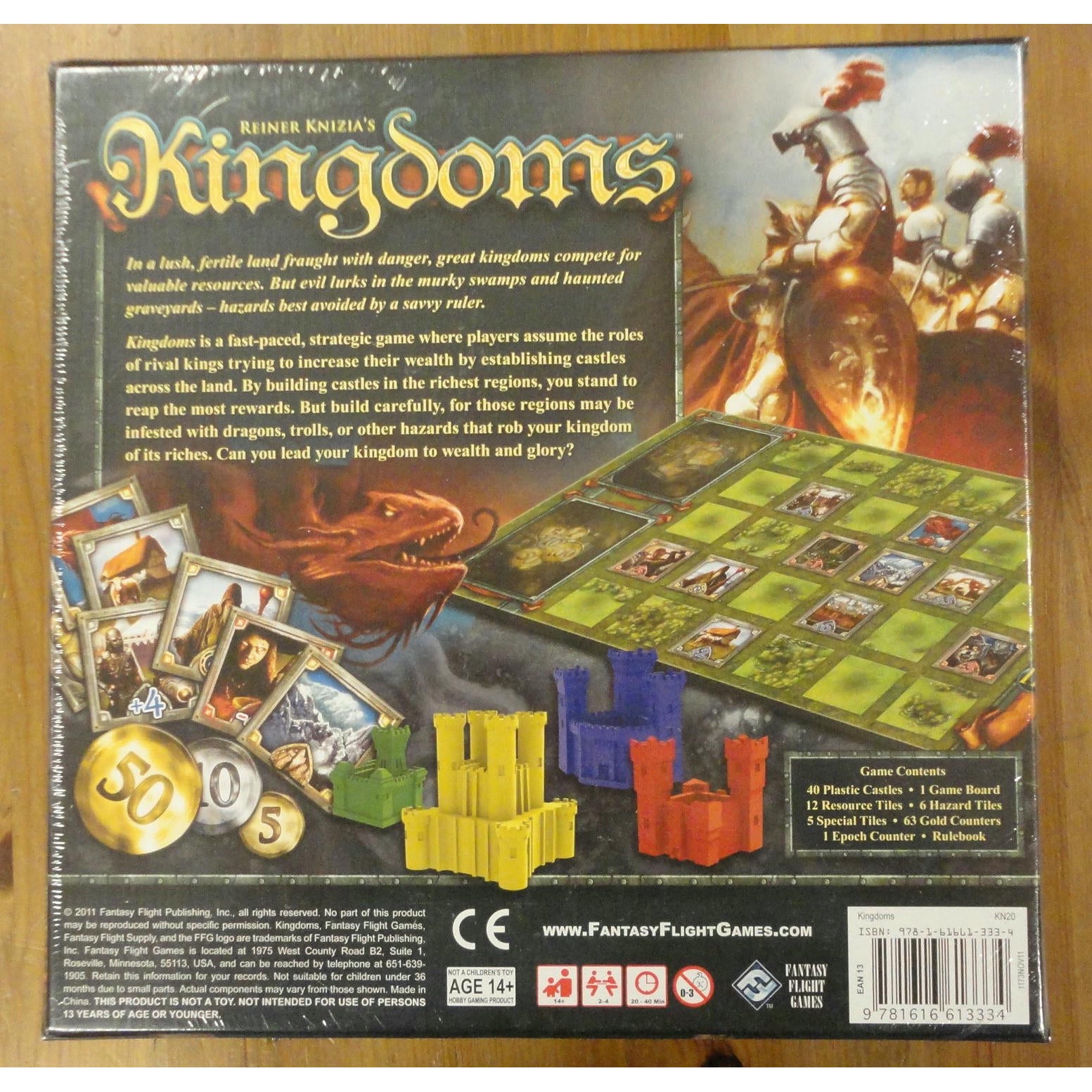 Image of Reiner Knizia's Kingdoms Board Game by Fantasy Flight FFGKN20 OUT OF PRINT