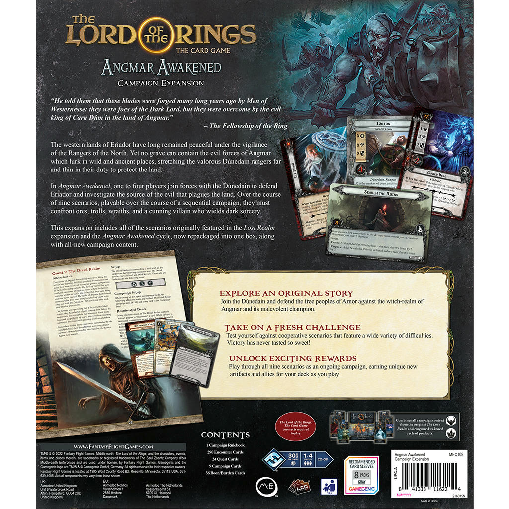 Image of Lord of the Rings Card Game Angmar Awakened Campaign Expansion ASMMEC108
