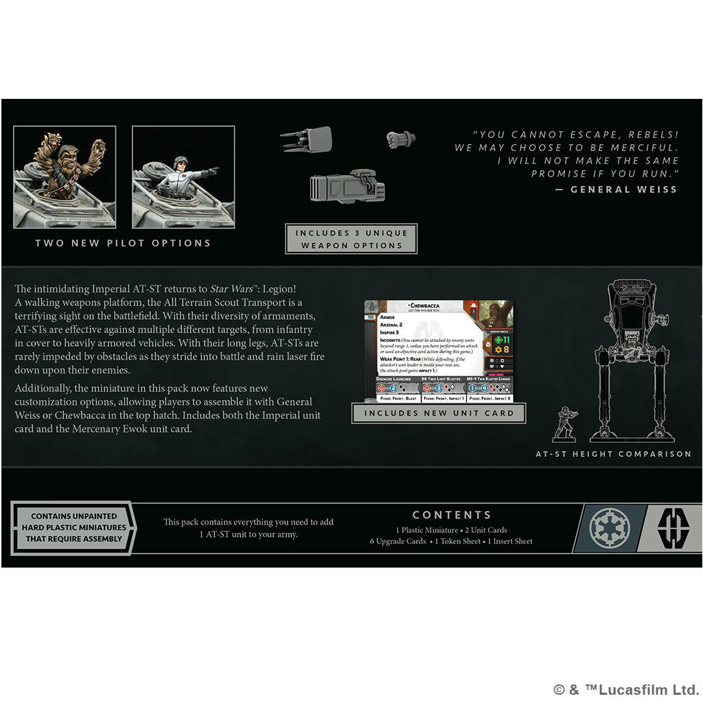 Image of Star Wars Legion Miniatures game: AT-ST Walker Unit Expansion FFGSWL138EN