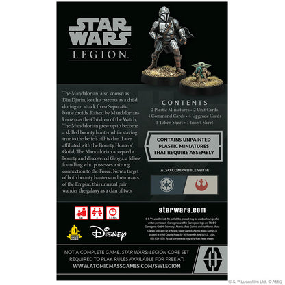 Image of Star Wars Legion Miniatures game: Din Djarin & Grogu Operative Expansion SWL98EN