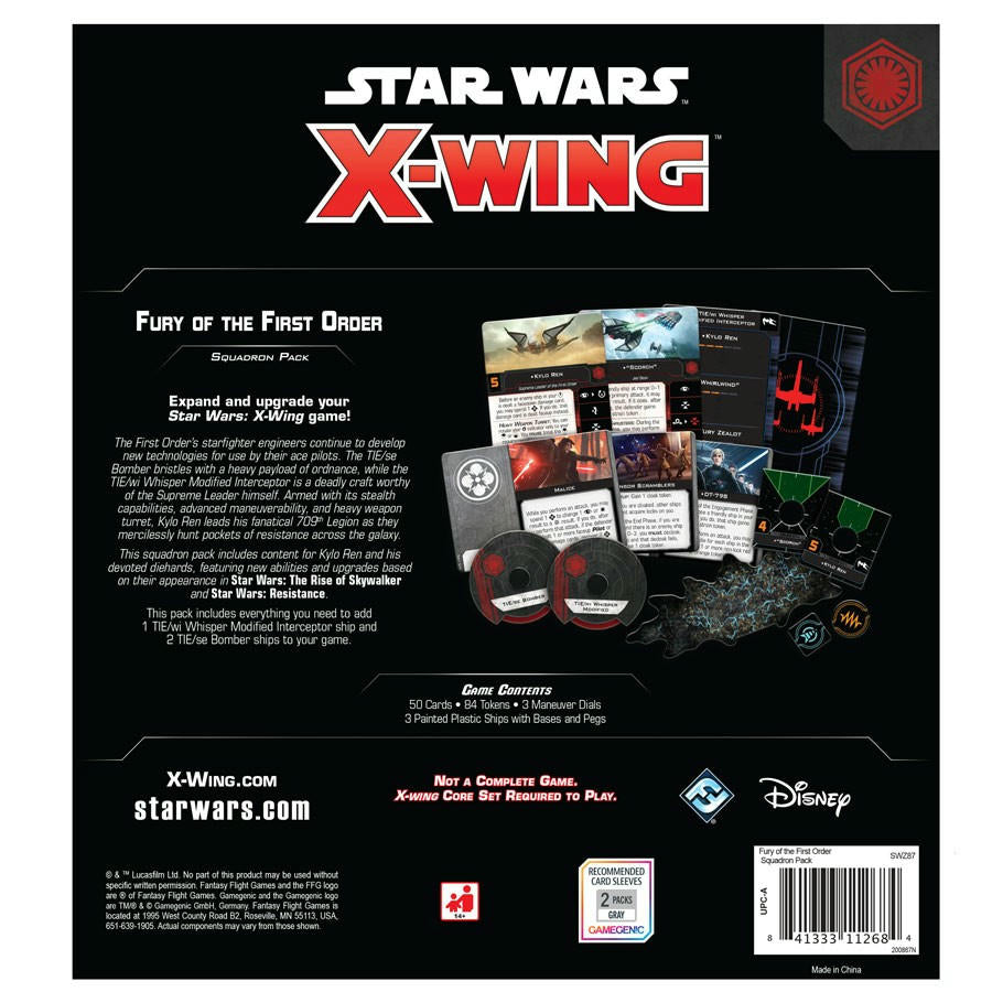 Image of Star Wars X-Wing 2nd Ed Fury of the First Order Ship Expansion SWZ87