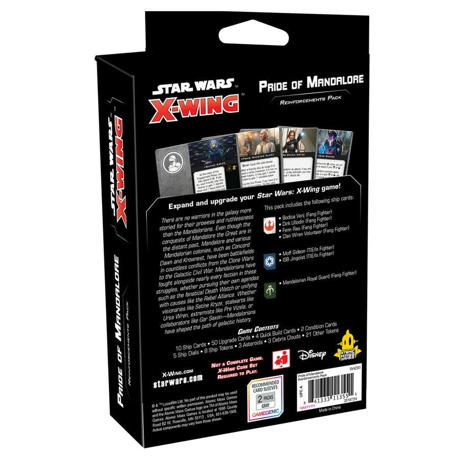 Image of Star Wars X-Wing 2nd Ed Pride of Mandalore Reinforcements Pack FFGSWZ93