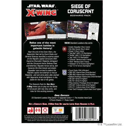 Image of Star Wars X-Wing 2nd Ed Siege of Coruscant Scenario Pack FFGSWZ95EN