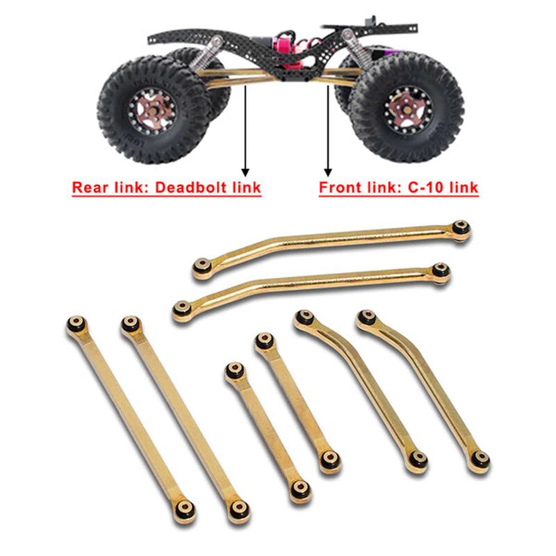 Furitek Hybrid Brass High clearance links set for scx24