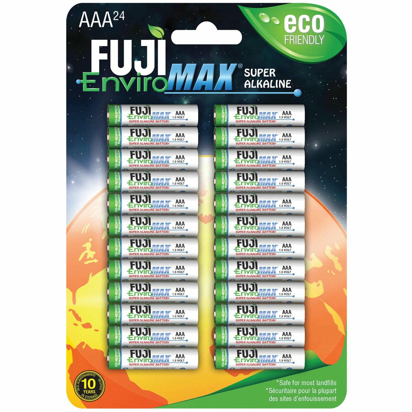 Image of Fuji Enviromax Super Alkaline AAA Batteries (24pcs) FUG4400BP24