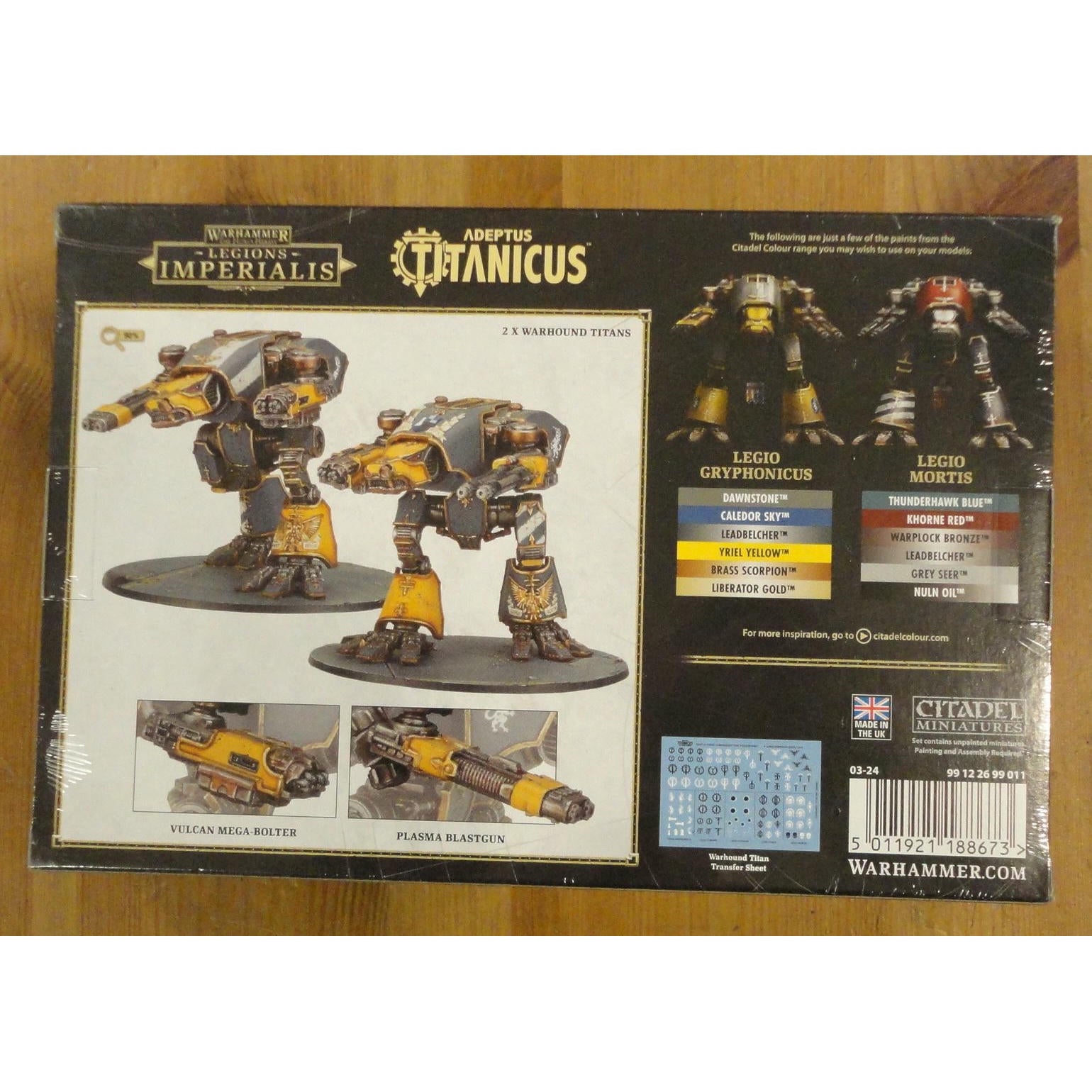 Image of Warhammer Legions Imperialis Titan Legions Warhound Scout Titans w/Laser/Vulcan