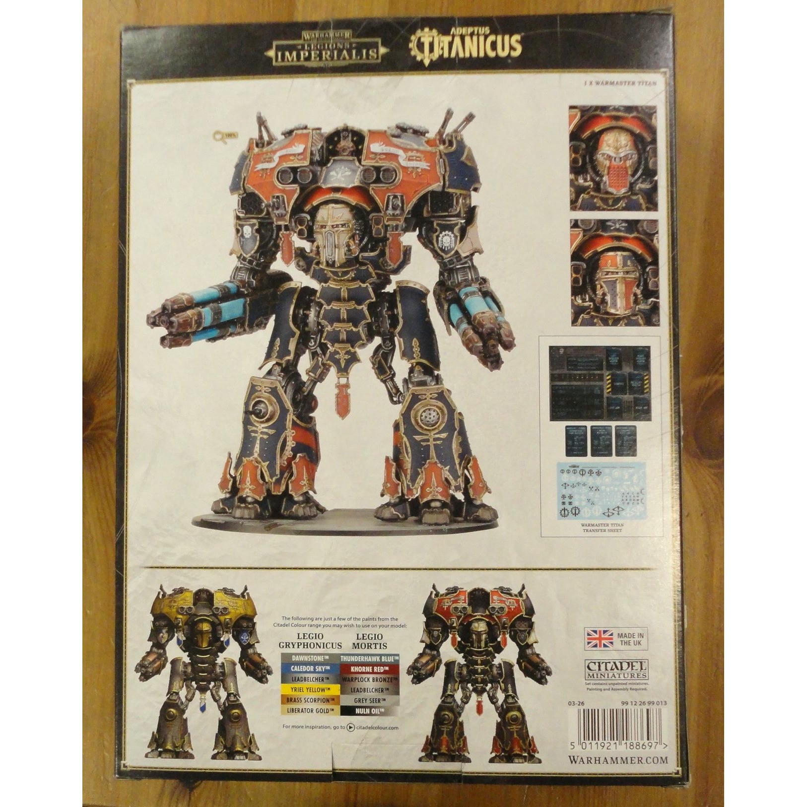 Image of Warhammer Legions Imperialis Titan Legions Warmaster Heavy Battle Titan GAW03-26