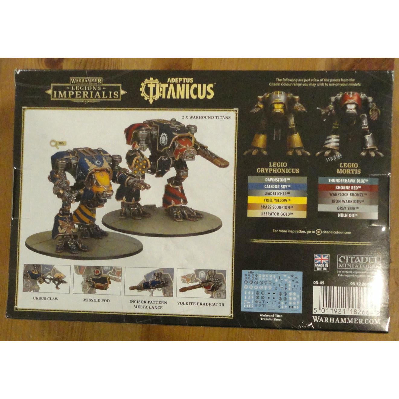 Image of Warhammer Legions Imperialis Titan Legions Dire Warhound Titans w/Usrus/Melta