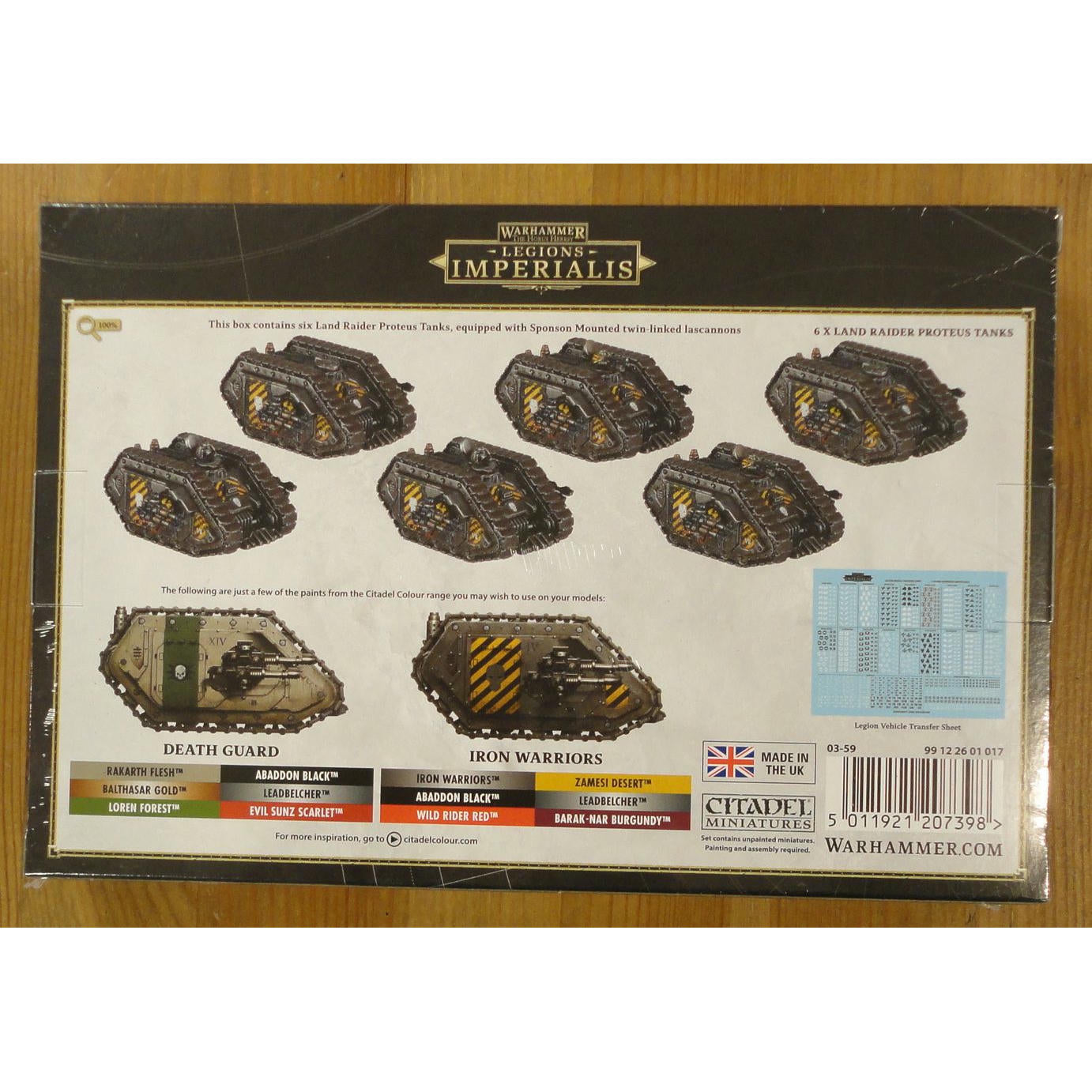 Image of Warhammer Legions Imperialis Legiones Astartes Land Raider Proteus Explorator