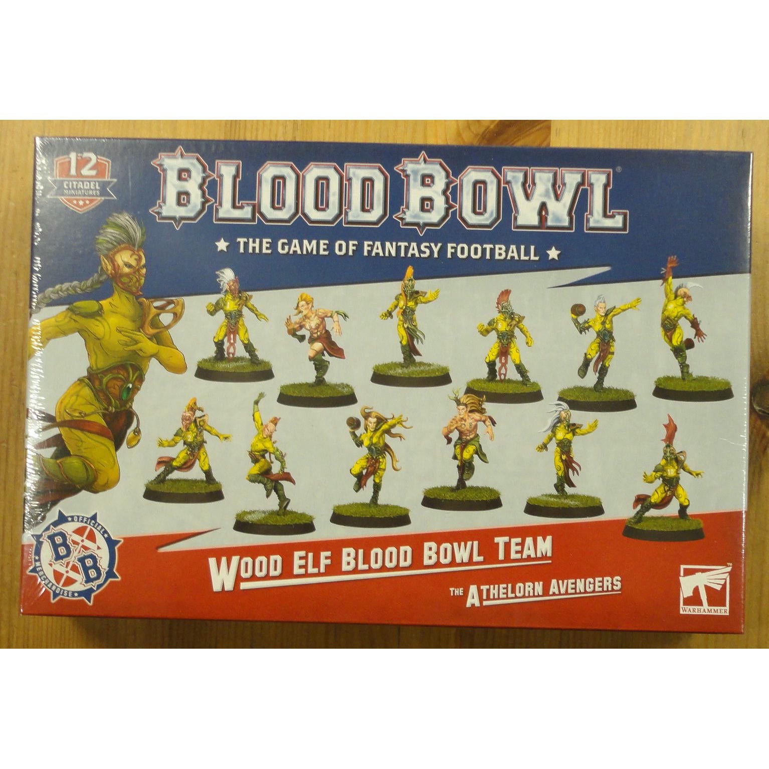 Image of Blood Bowl: Wood Elf Athelorn Avengers Football Team 12 minis GAW200-66