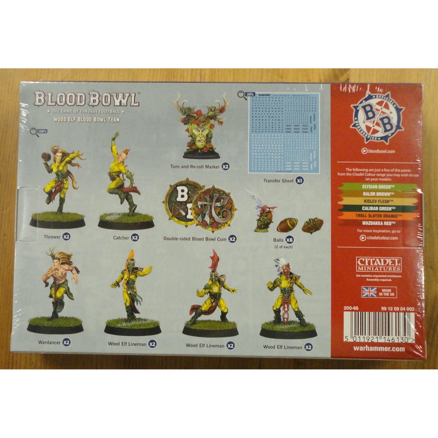 Image of Blood Bowl: Wood Elf Athelorn Avengers Football Team 12 minis GAW200-66