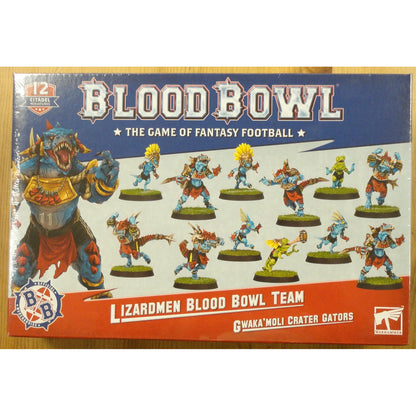 Image of Blood Bowl: Gwaka'Moli Crater Gators Lizardmen Football Team 12 minis GAW200-74