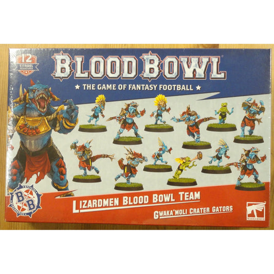 Image of Blood Bowl: Gwaka'Moli Crater Gators Lizardmen Football Team 12 minis GAW200-74