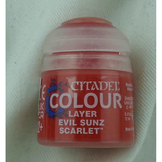 Image of Citadel Layer Evil Sunz Scarlet Acrylic Paint by Games Workshop GAW22-05