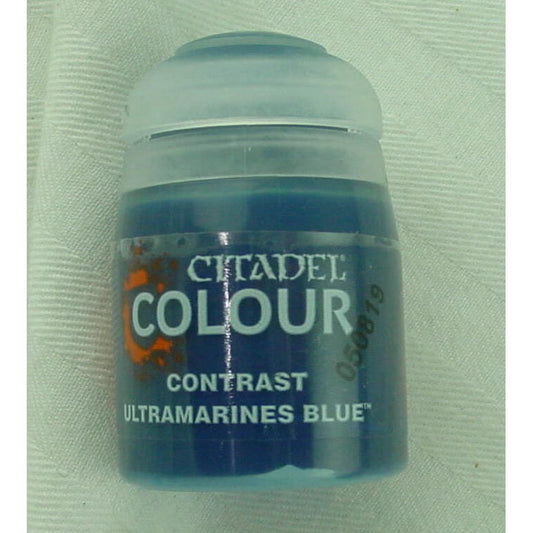 Image of Citadel Colour Contrast Miniatures Paint Ultramarines Blue 29-18 Games Workshop