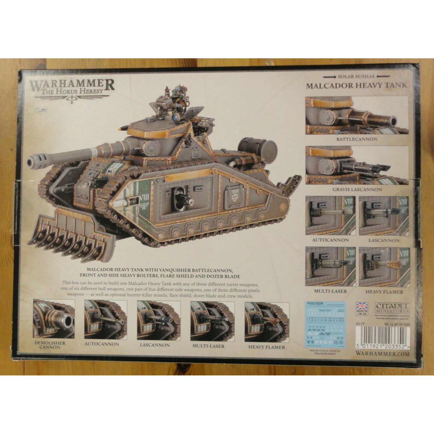 Image of Warhammer 40,000 40K The Horus Heresy Solar Auxilia Malcador Heavy Tank GAW31-77