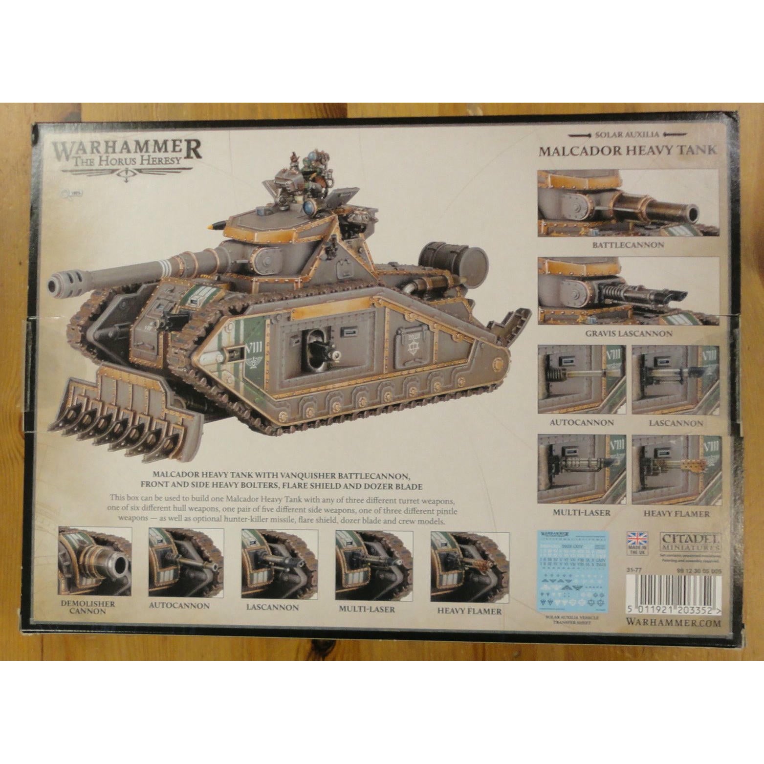Image of Warhammer 40,000 40K The Horus Heresy Solar Auxilia Malcador Heavy Tank GAW31-77