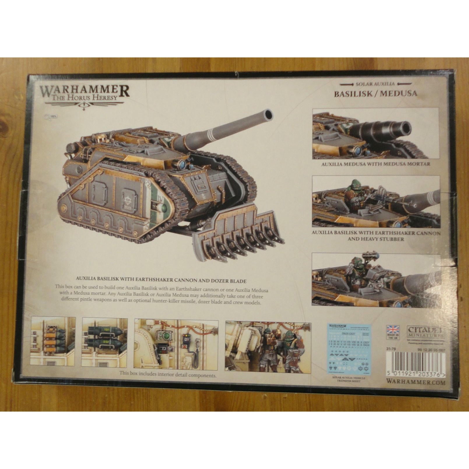 Image of Warhammer Legions Imperialis Solar Auxilia Basilisk/Medusa Miniatures Set 31-79