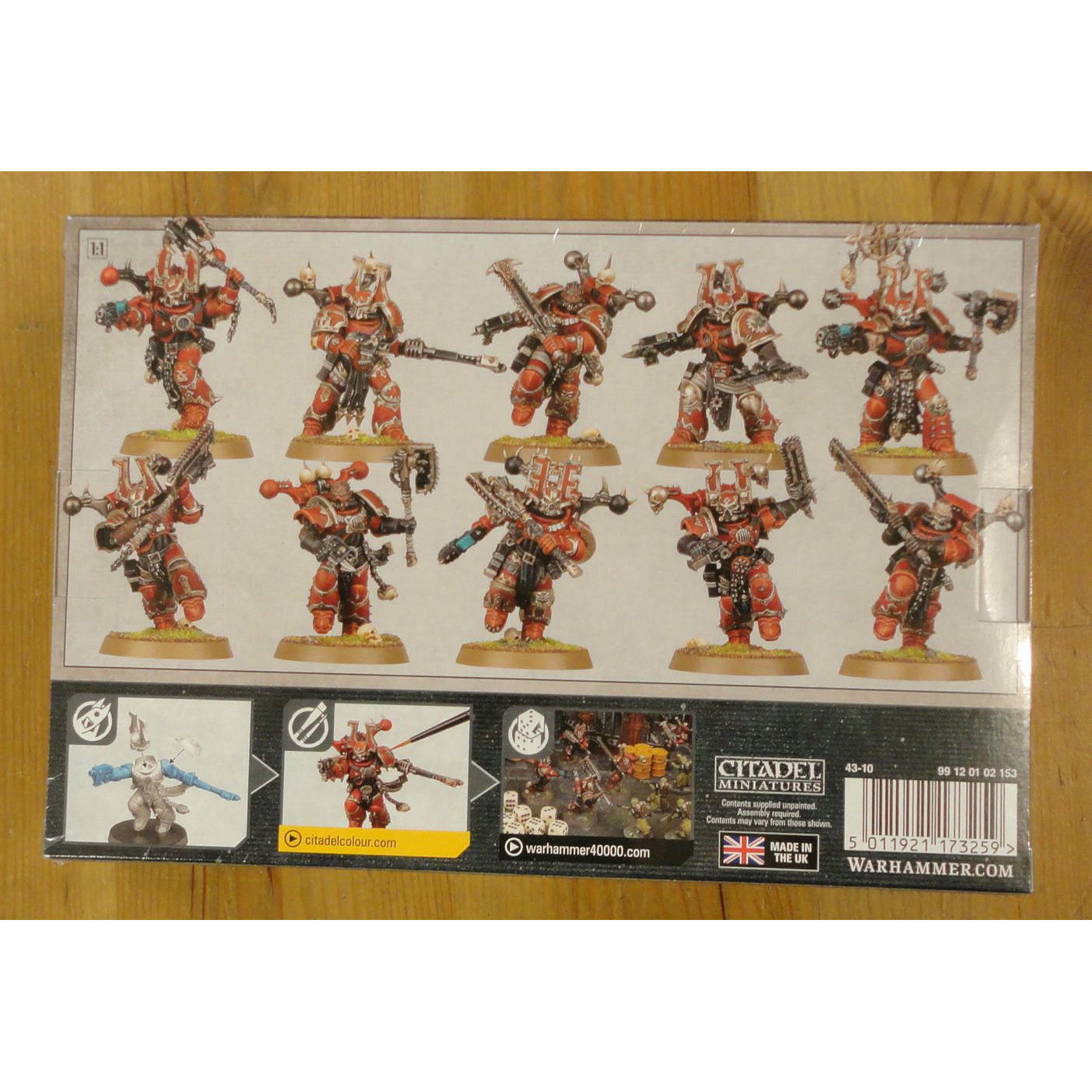Image of Warhammer 40K 40,000 World Eaters Khorne Berzerkers Miniatures GAW43-10