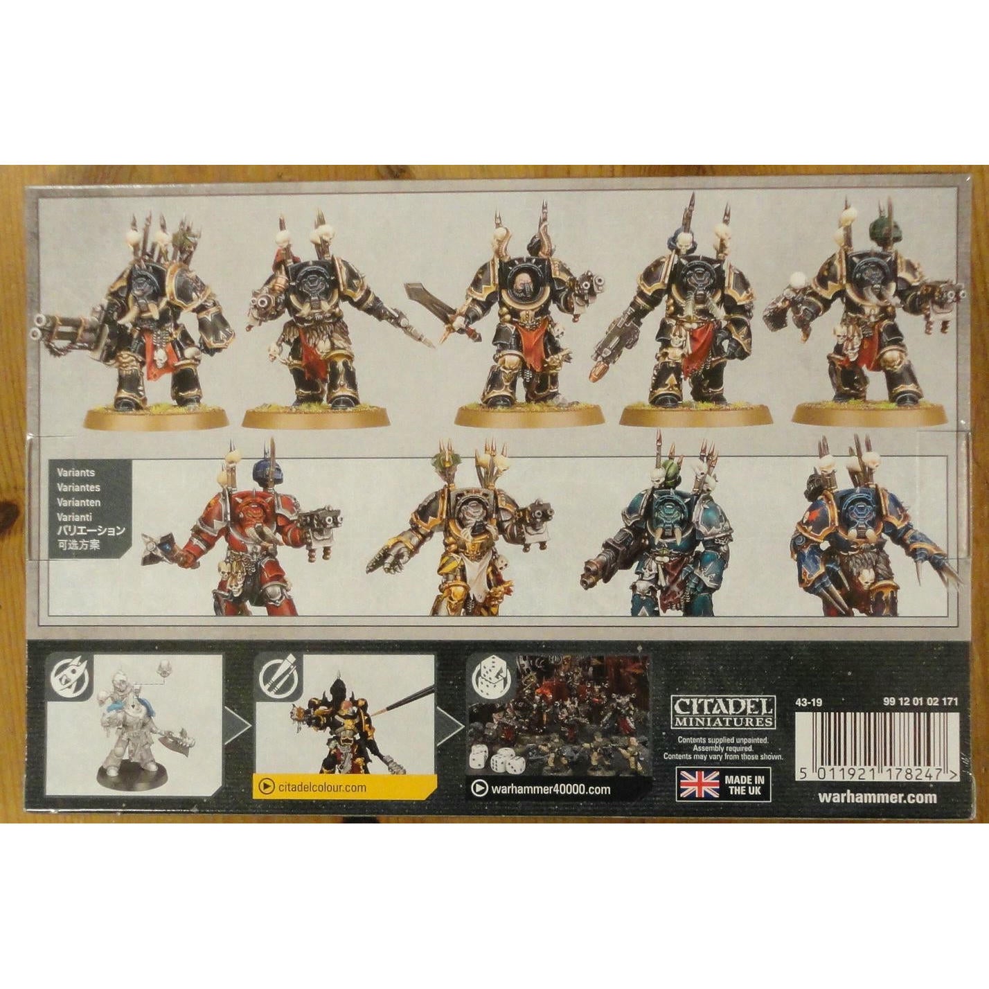 Image of Warhammer 40K 40,000 Chaos Space Marines Terminator Squad GAW43-19