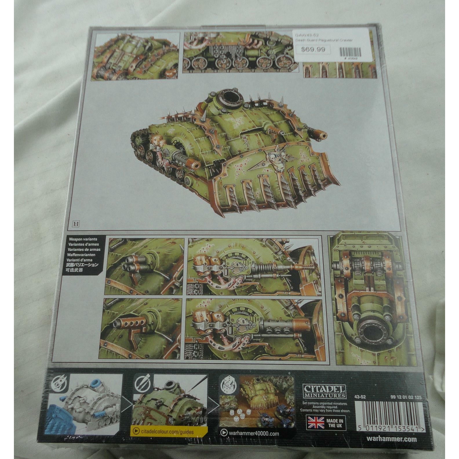 Image of Warhammer 40K 40,000 Death Gaurd Plagueburst Crawler Miniatures Set GAW43-52