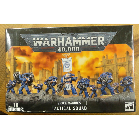 Image of Warhammer 40K 40,000 Space Marine Tactical Squad Miniatures (10pcs) GAW48-07