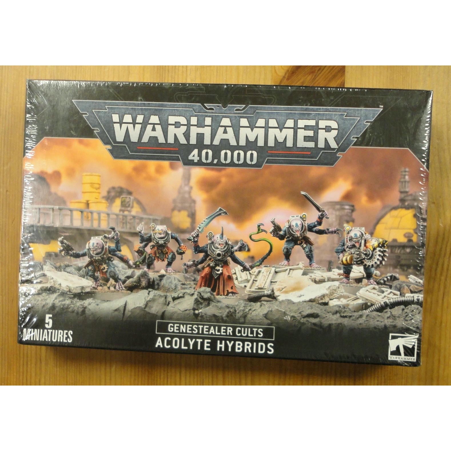Image of Warhammer 40K 40,000 Genestealer Cults Acolyte Hybrids Miniatures 5pcs GAW51-51
